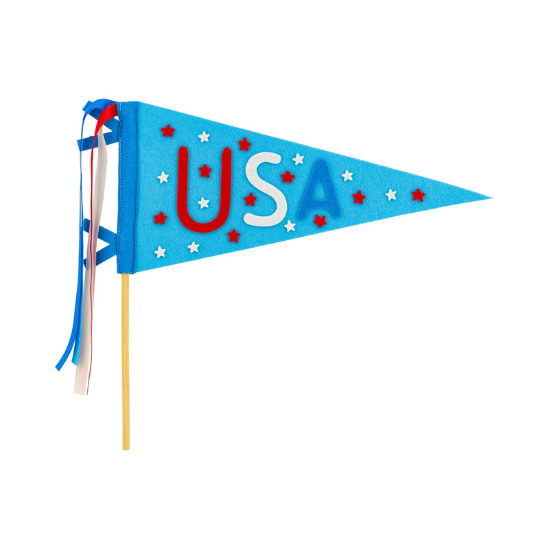 Summertime Felt Pennant Banner | July 4th Pennant, 4th of July Party Pennant, 4th of July Party Decor, Party Wand, Independence Day Decor