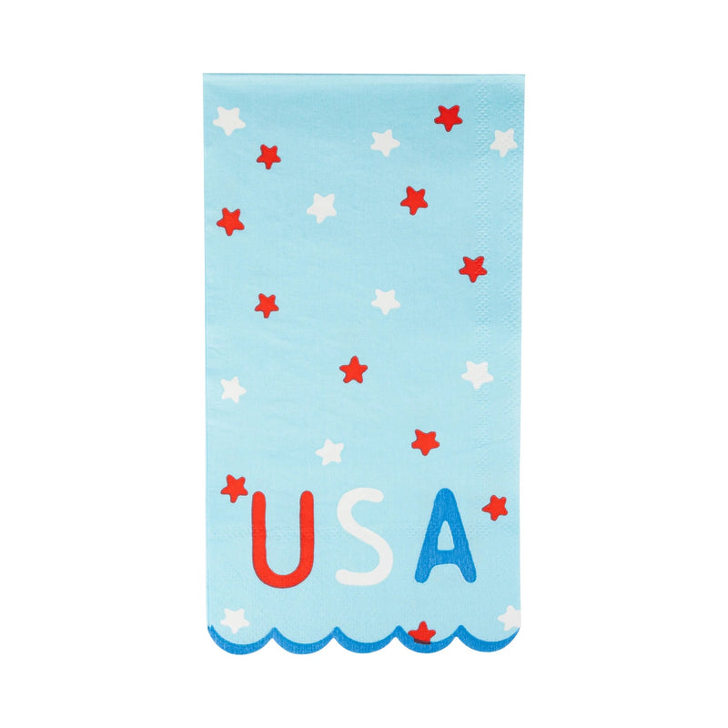 USA Stars Paper Dinner Napkins, 24ct | Patriotic Napkins, July 4th Paper Napkins, 4th of July Party Supplies, Fourth of July Tableware, USA