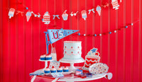 Summer Treats 9" Plate, 8ct | Patriotic Plates, July 4th Paper Plates, 4th of July Party Supplies, Blue Paper Plates, Ice Cream Party Plates