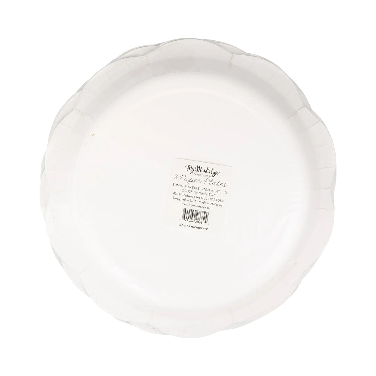 Summer Treats 9" Plate, 8ct | Patriotic Plates, July 4th Paper Plates, 4th of July Party Supplies, Blue Paper Plates, Ice Cream Party Plates