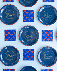 Home of the Free 9" Paper Plates, 8ct | Patriotic Plates, July 4th Paper Plates, 4th of July Party Supplies, Paper Dinner Plates, Patriotic