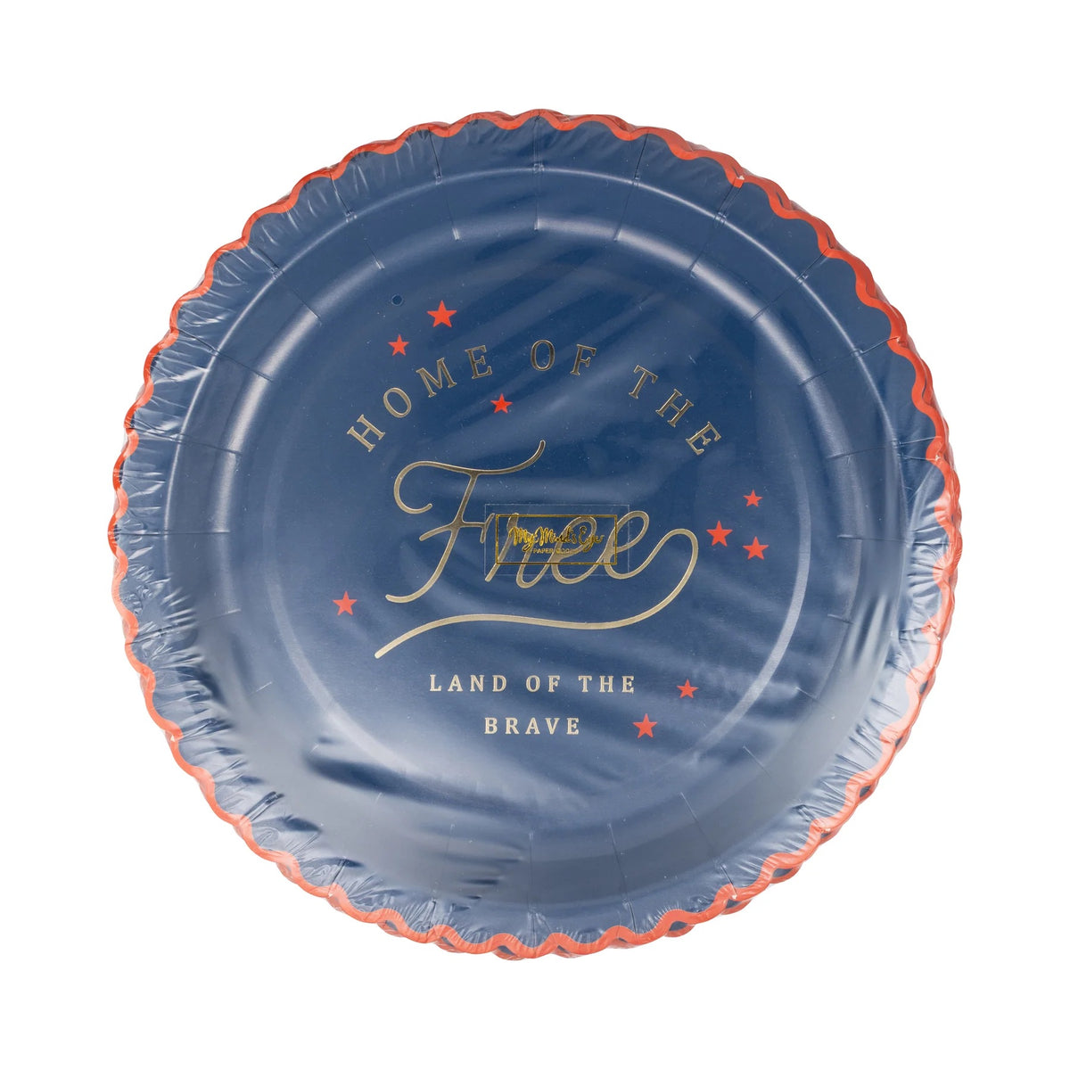 Home of the Free 9" Paper Plates, 8ct | Patriotic Plates, July 4th Paper Plates, 4th of July Party Supplies, Paper Dinner Plates, Patriotic