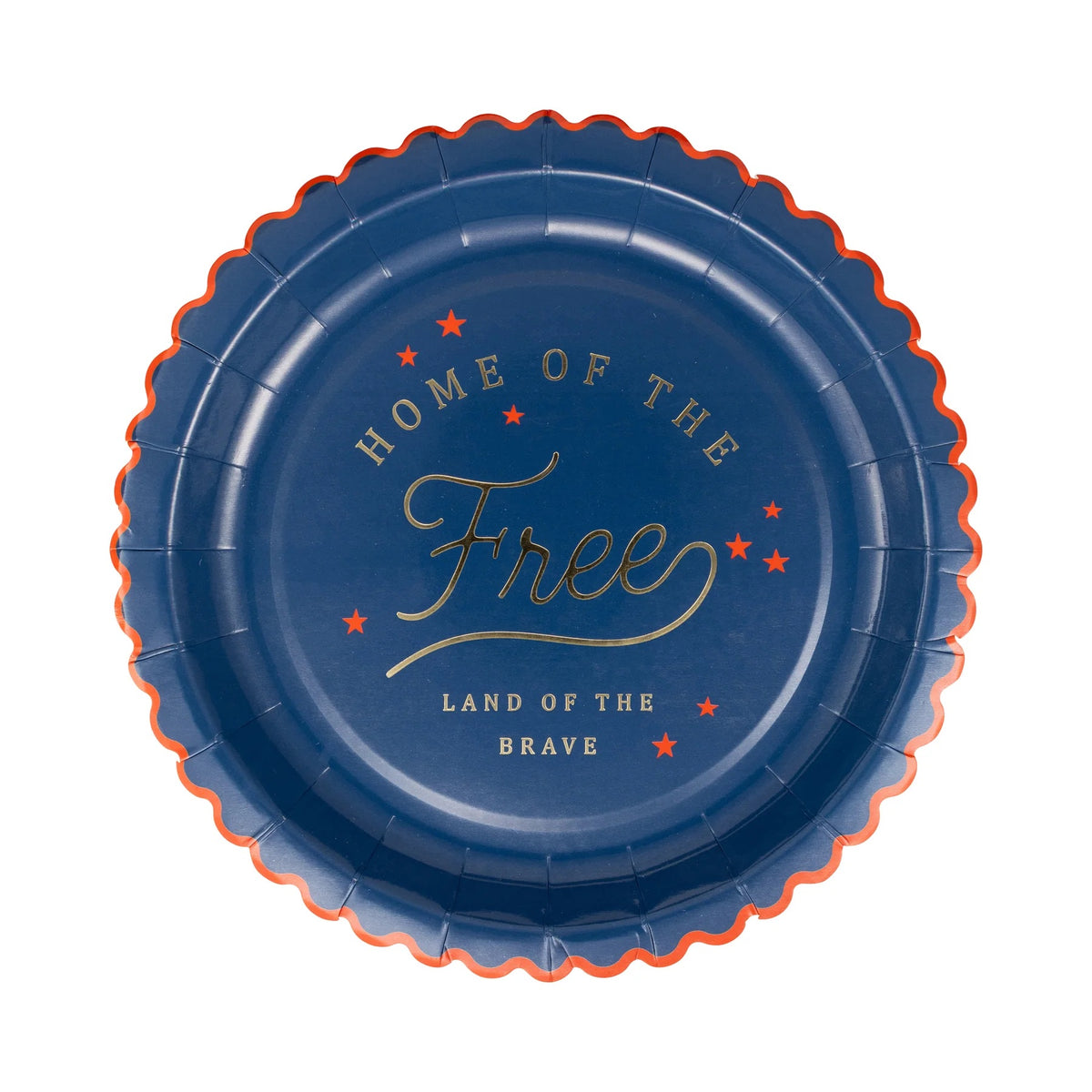 Home of the Free 9" Paper Plates, 8ct | Patriotic Plates, July 4th Paper Plates, 4th of July Party Supplies, Paper Dinner Plates, Patriotic