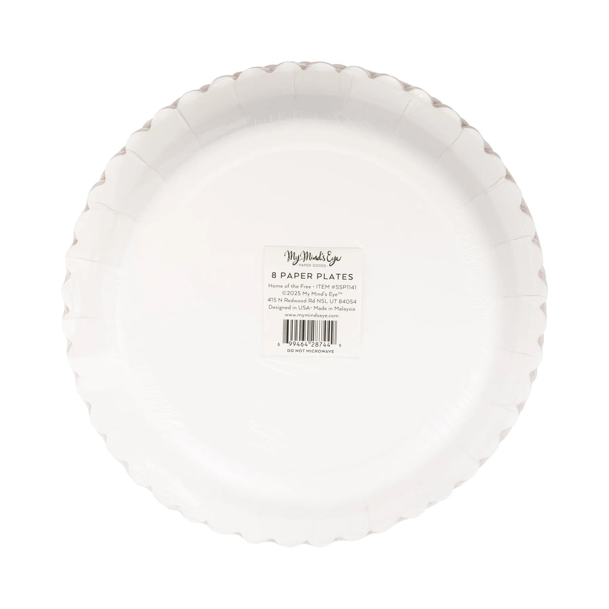Home of the Free 9" Paper Plates, 8ct | Patriotic Plates, July 4th Paper Plates, 4th of July Party Supplies, Paper Dinner Plates, Patriotic