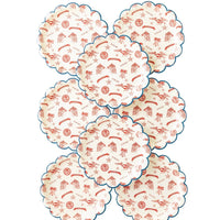 4th of July liberty paper plates with scalloped edge.