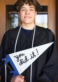 You Did It Felt Pennant | Graduation Flag, Graduation Party, Graduation Centerpiece, Grad Party Decor, Graduation Photo Prop