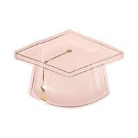 Pink and Green Grad Cap Plates, 8ct | Graduation Paper Plates, Grad Party Decor, Graduation Decor, Kids Graduation, Preschool Graduation
