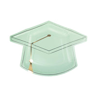 Pink and Green Grad Cap Plates, 8ct | Graduation Paper Plates, Grad Party Decor, Graduation Decor, Kids Graduation, Preschool Graduation