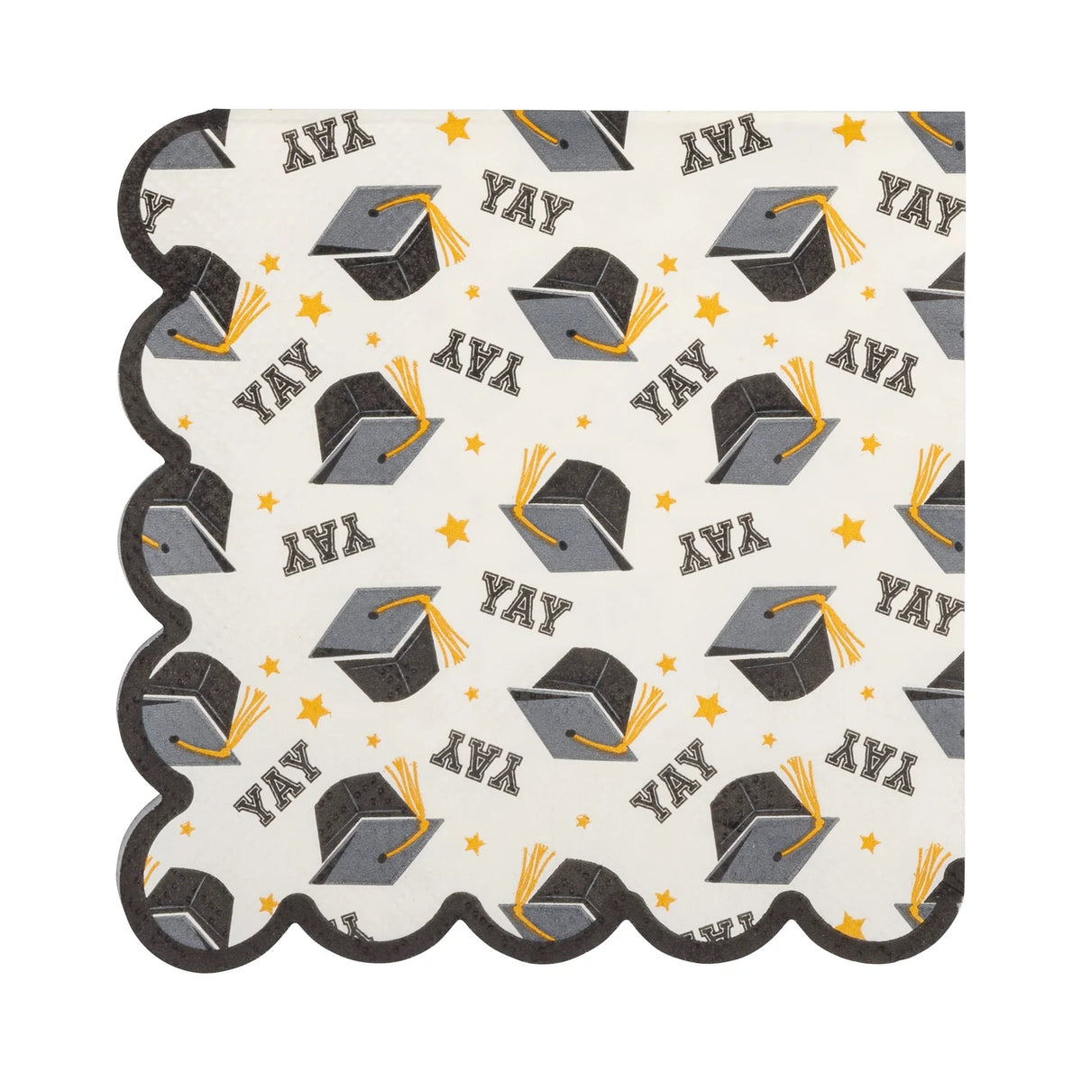 Yay Graduation Cap Pattern Paper Napkin, 18ct | Graduation Party | Graduation Napkins | Grad Party Decor | Graduation Decor | Grad Napkins