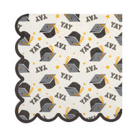 Yay Graduation Cap Pattern Paper Napkin, 18ct | Graduation Party | Graduation Napkins | Grad Party Decor | Graduation Decor | Grad Napkins