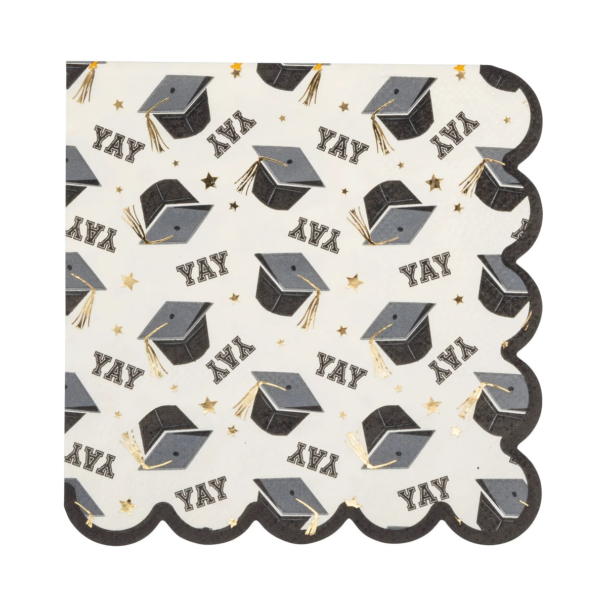 Yay Graduation Cap Pattern Paper Napkin, 18ct | Graduation Party | Graduation Napkins | Grad Party Decor | Graduation Decor | Grad Napkins