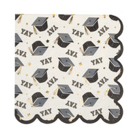 Yay Graduation Cap Pattern Paper Napkin, 18ct | Graduation Party | Graduation Napkins | Grad Party Decor | Graduation Decor | Grad Napkins