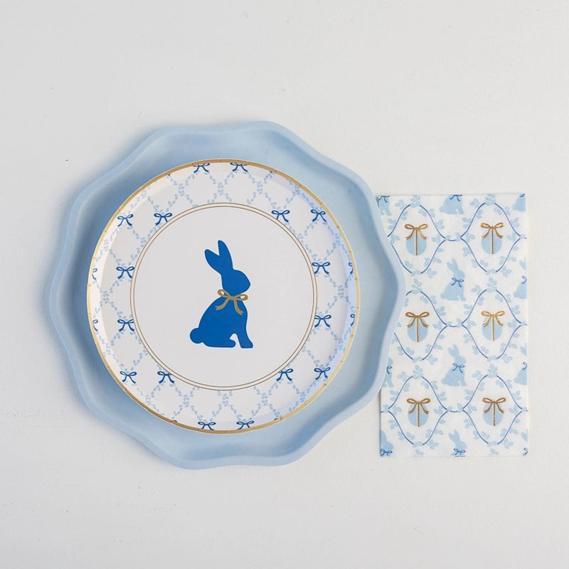 Grand Millennial Easter Guest Towels folded next to a floral spring tablescape.