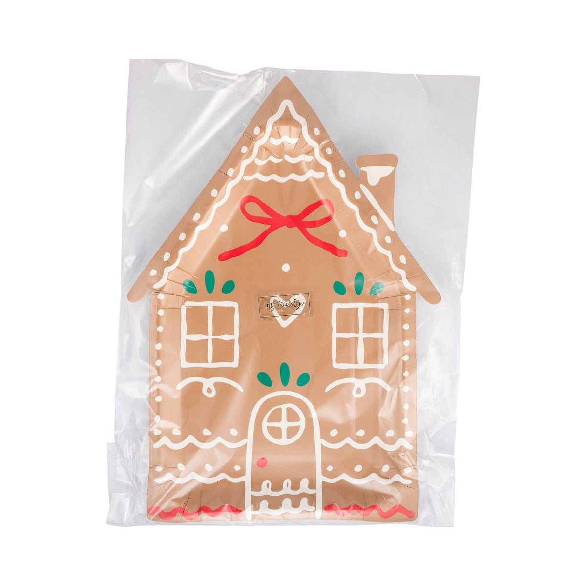Front packaging of Ginger House Plates featuring the gingerbread house design.
