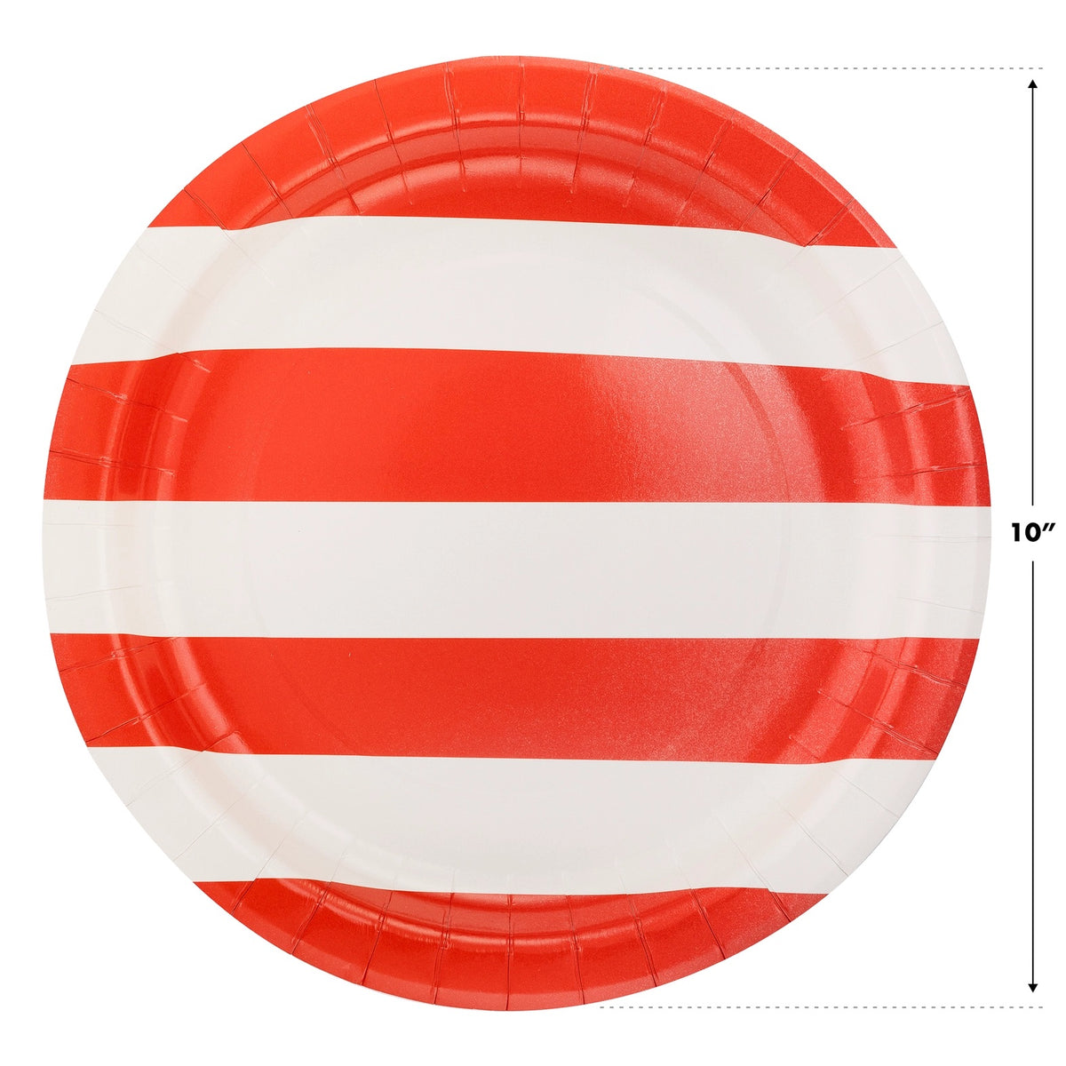 These red striped paper plates are a perfect match for your patriotic party! With a bold design, these plates pair nicely with our star plates for an all-American celebration.