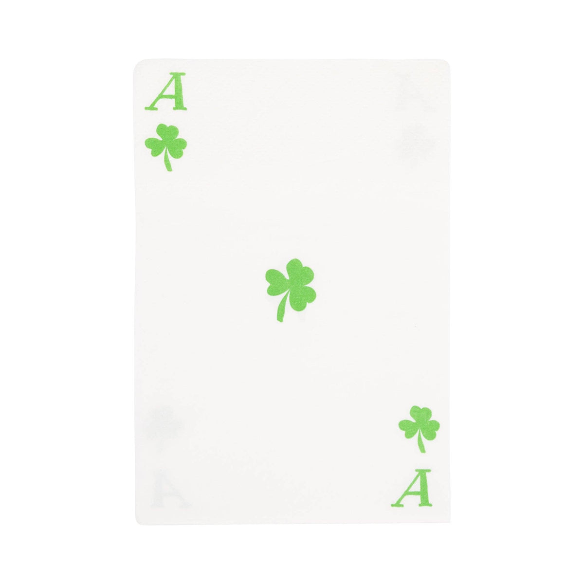 Ace of clovers St. Patrick’s Day dinner napkin with green playing card design