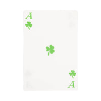Ace of clovers St. Patrick’s Day dinner napkin with green playing card design