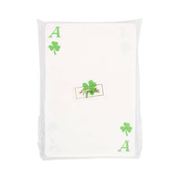 Packaging of ace of clovers dinner napkins for St. Patrick’s Day celebrations