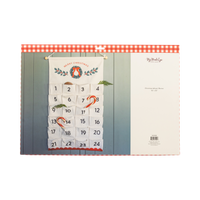 Back of advent banner packaging showing 16" x 32" size details