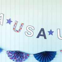 Americana Bunting Banner | 4th of July Banner, Patriotic Banner, Patriotic Paper Banner, 4th of July Party, Memorial Day Party, Garland