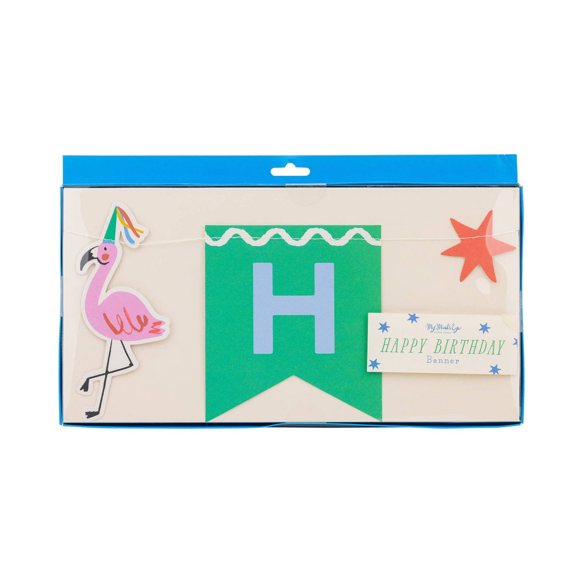 Packaging showing animal party happy birthday banner set.