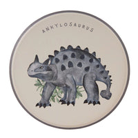 Ankylosaurus character plate with leaf accents