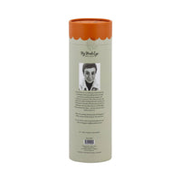 Back of the Apothecary puzzle tube showing supplier branding, barcode and illustrator biography