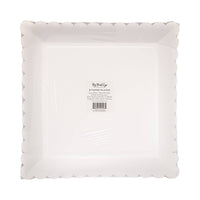 Back view of green plaid scalloped plate pack with label