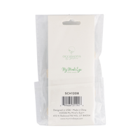 Back of back to school hair barrette set packaging showing product information label