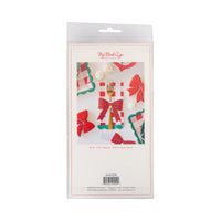 Back of the packaged Christmas napkins detailing the quantity and size.