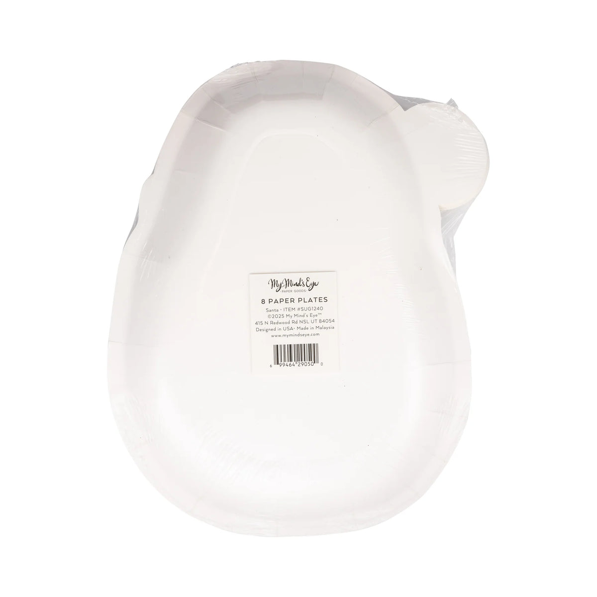 Back of the packaged holiday appetizer plates showing the size and product information.