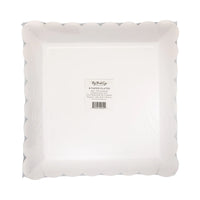 Back of the packaged holiday buffet plates showing the size and product information.