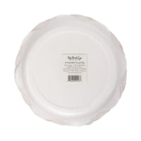 Back of the packaged holiday appetizer plates showing the size and product information.
