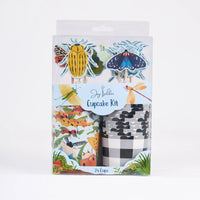 Joy Ladder bug cupcake kit in packaging showing toppers and cups