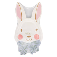 Packaged bunny shaped paper plates in clear wrapping