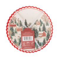 Back of the bamboo plate with the product label.
