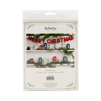 Christmas Village advent treat boxes shown with packaging display