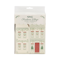 Christmas Village advent treat box packaging sleeve front