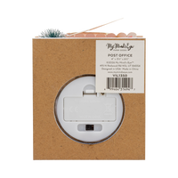 Back of post office paper house showing battery compartment and on off switch