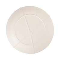 Back of a plain cream City Sidewalks bamboo plate