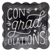 Packaged ConGRADulations graduation plates for graduation party tableware