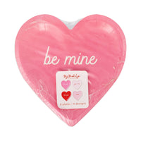 Packaged conversation heart shaped paper plates front view