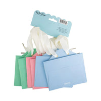 Crayon gift bags packed for a back to school party table, classroom celebration, or kids gift station