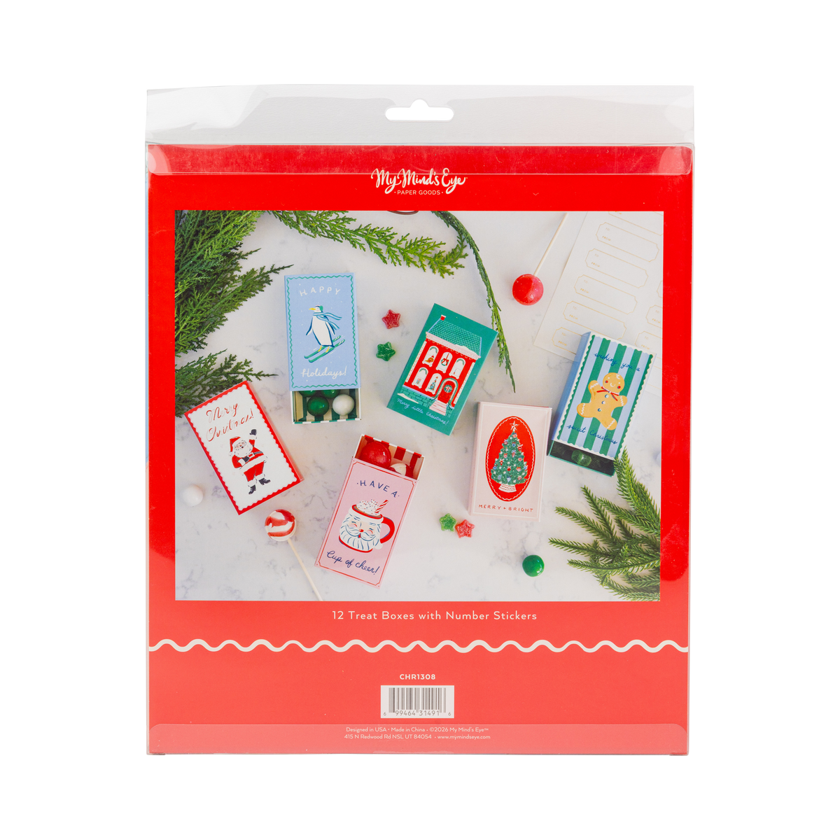 Vintage Christmas Treat Boxes, Set of 12