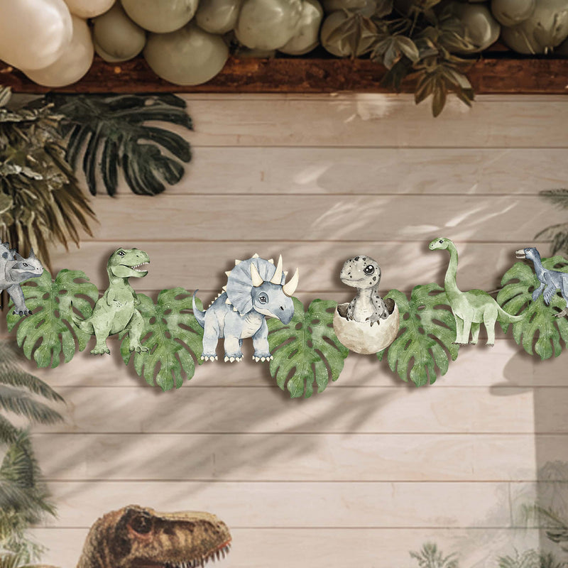 full dinosaur garland display