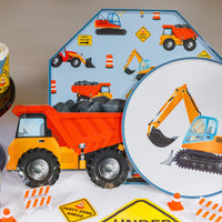 dump truck plate with construction party setup