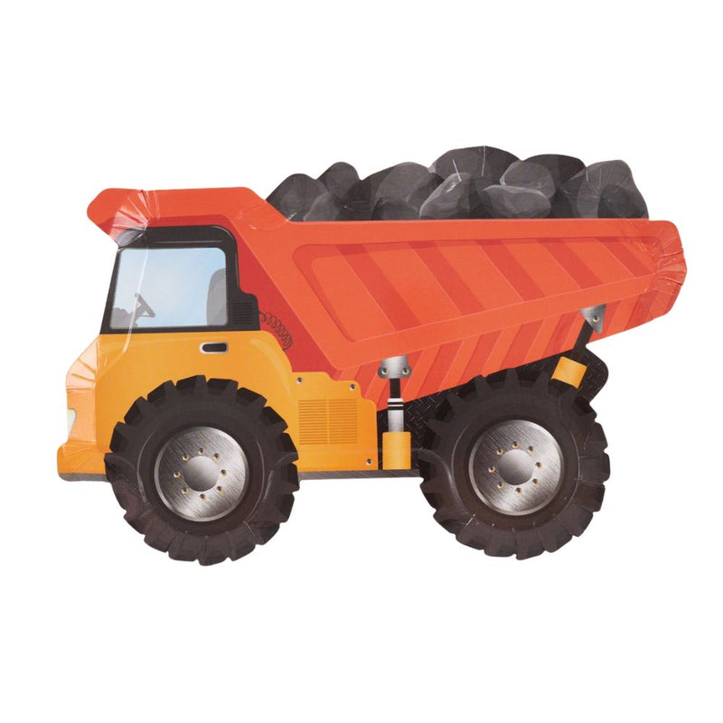 dump truck shaped paper plate