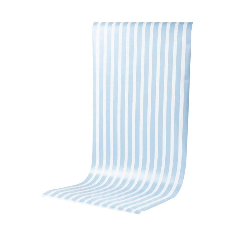 dusty blue striped table runner