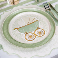 Floral Elegance Sage Dinner Plates