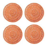 Orange Woven Round Placemat - perfect for a Spring or Easter Table